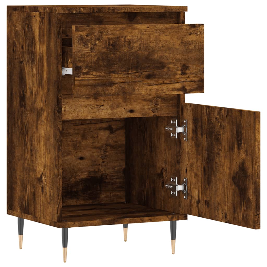 Dressoirs 2 st 40x35x70 cm bewerkt hout gerookt eikenkleurig is nu te koop bij PeponiXL, paradijselijk wonen!