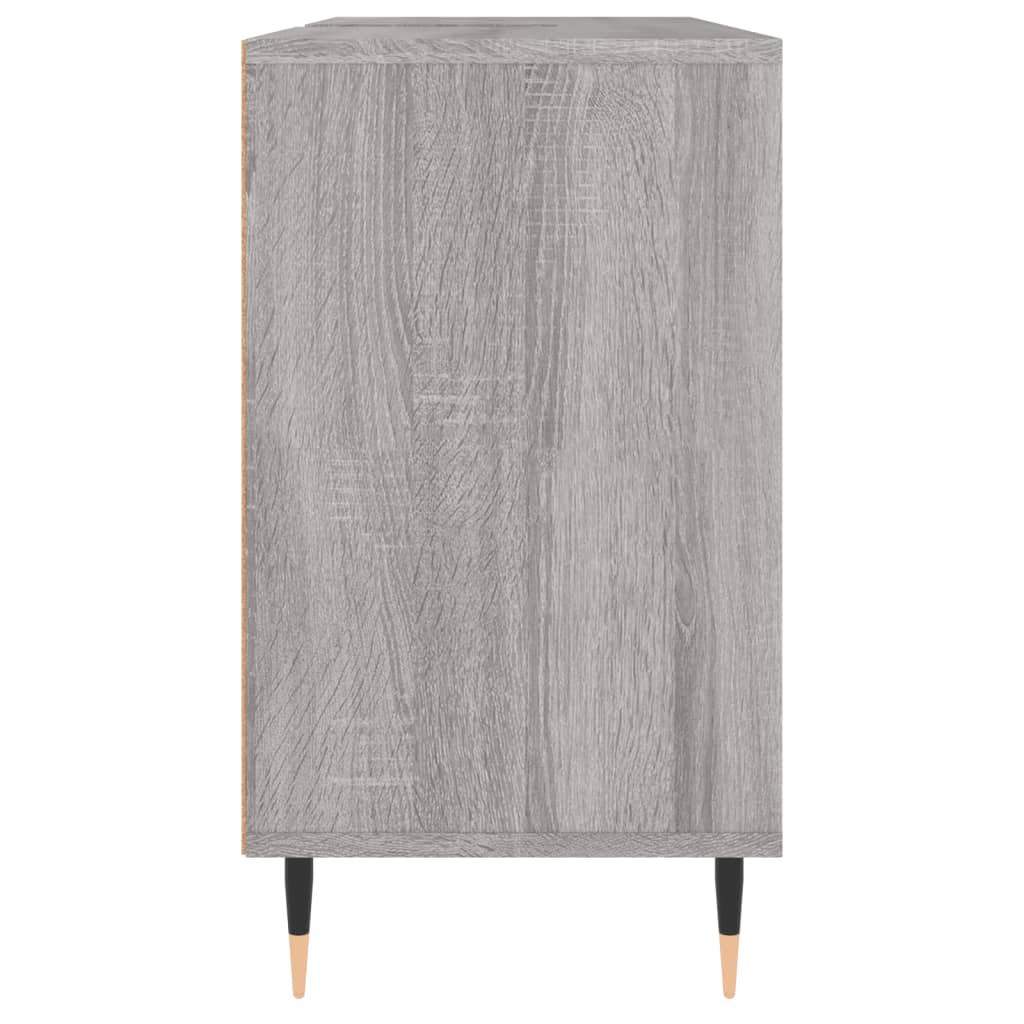 Badkamerkast 80x33x60 cm bewerkt hout grijs sonoma eikenkleurig is nu te koop bij PeponiXL, paradijselijk wonen!