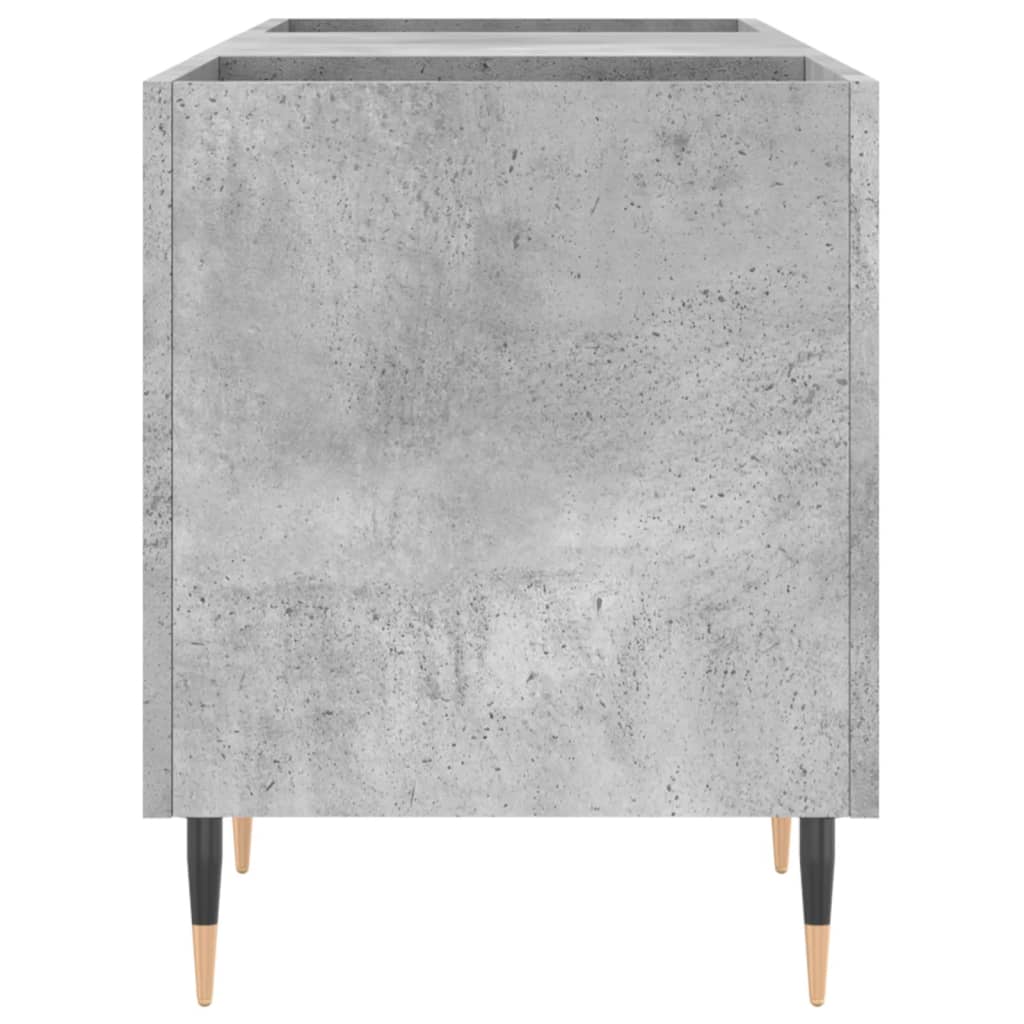Platenkast 121x38x48 cm bewerkt hout betongrijs is nu te koop bij PeponiXL, paradijselijk wonen!