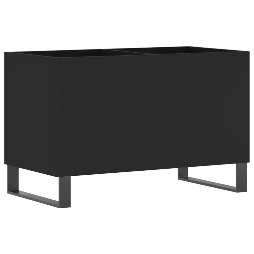 Platenkast 74,5x38x48 cm bewerkt hout zwart is nu te koop bij PeponiXL, paradijselijk wonen!