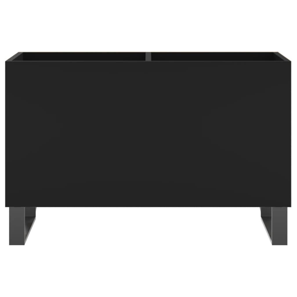 Platenkast 74,5x38x48 cm bewerkt hout zwart is nu te koop bij PeponiXL, paradijselijk wonen!
