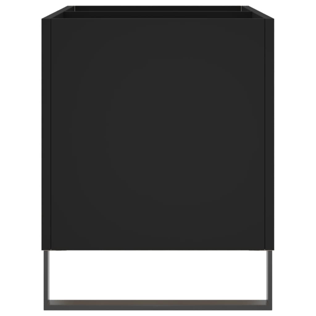 Platenkast 74,5x38x48 cm bewerkt hout zwart is nu te koop bij PeponiXL, paradijselijk wonen!