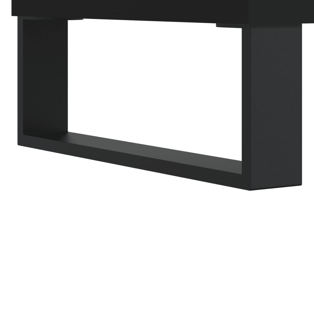 Platenkast 74,5x38x48 cm bewerkt hout zwart is nu te koop bij PeponiXL, paradijselijk wonen!