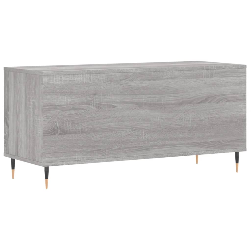 Platenkast 100x38x48 cm bewerkt hout grijs sonoma eikenkleurig is nu te koop bij PeponiXL, paradijselijk wonen!