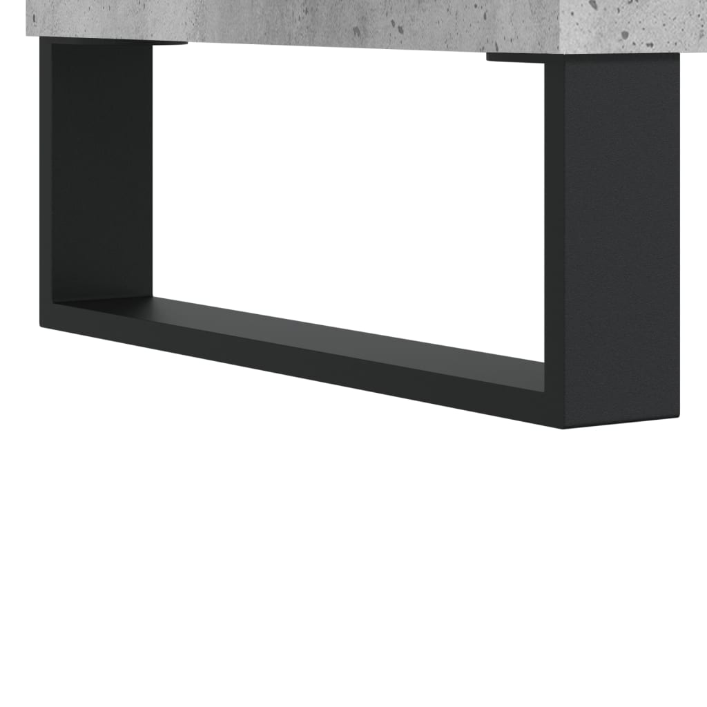 Platenkast 84,5x38x89 cm bewerkt hout betongrijs is nu te koop bij PeponiXL, paradijselijk wonen!