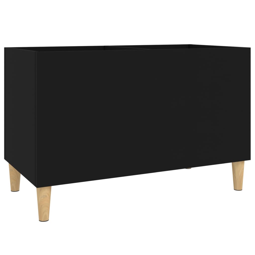 Platenkast 74,5x38x48 cm bewerkt hout zwart is nu te koop bij PeponiXL, paradijselijk wonen!