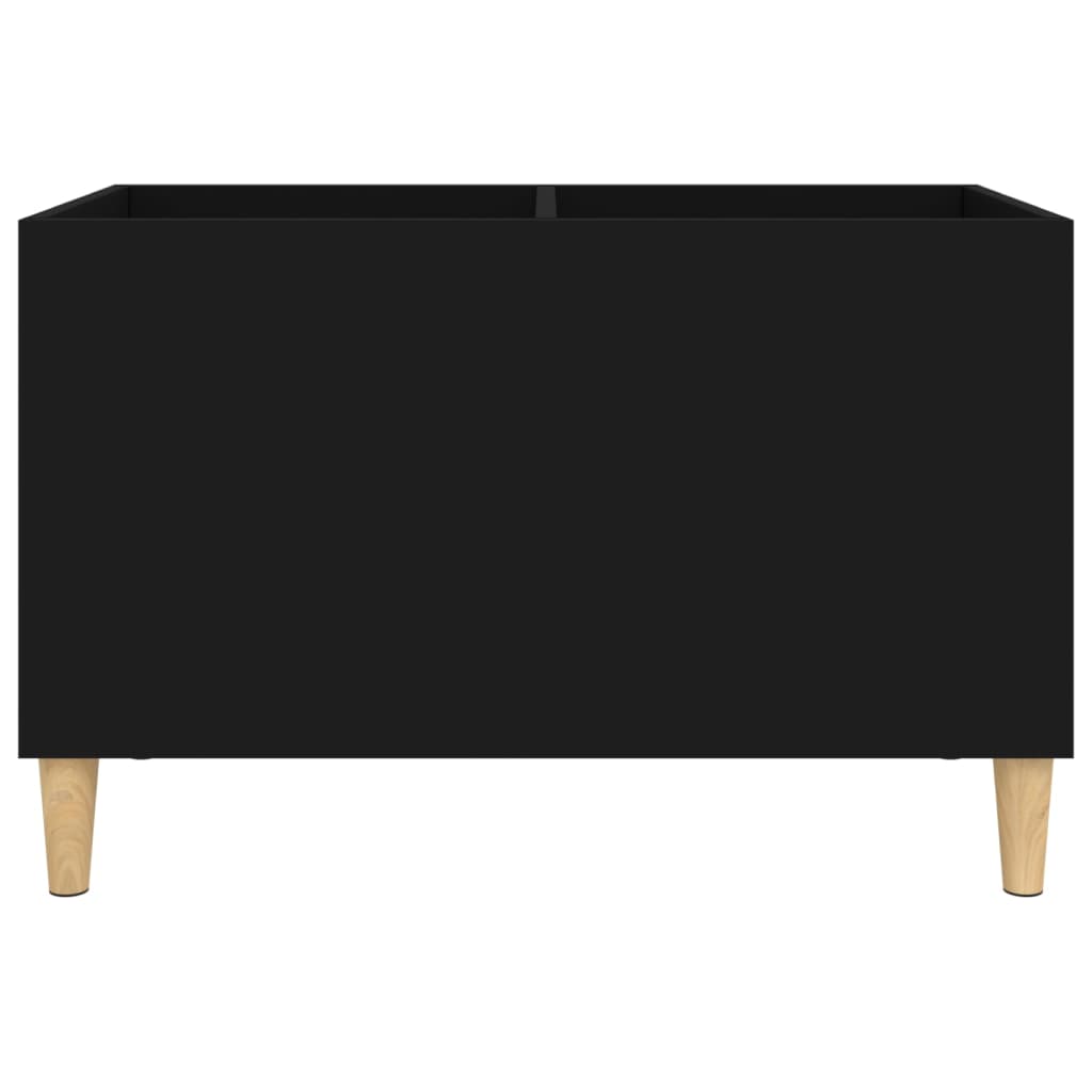 Platenkast 74,5x38x48 cm bewerkt hout zwart is nu te koop bij PeponiXL, paradijselijk wonen!
