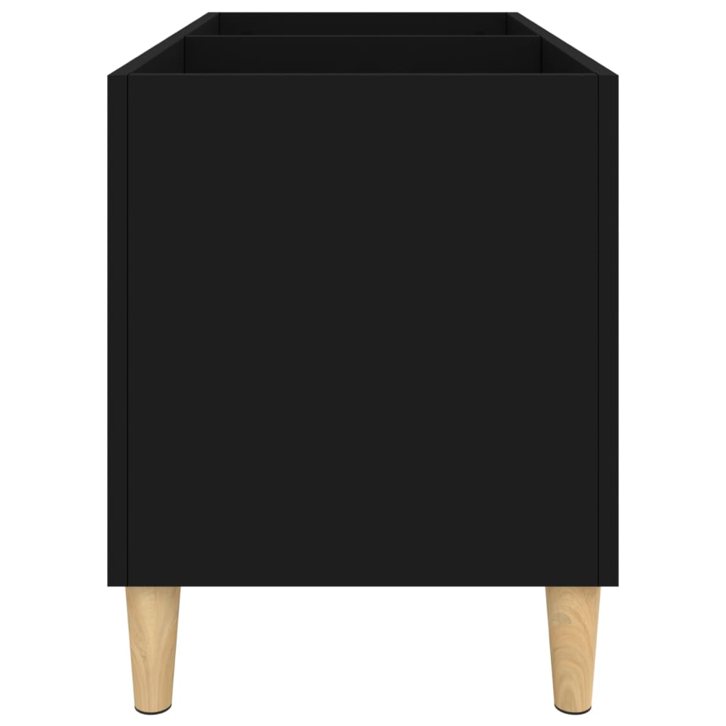 Platenkast 74,5x38x48 cm bewerkt hout zwart is nu te koop bij PeponiXL, paradijselijk wonen!
