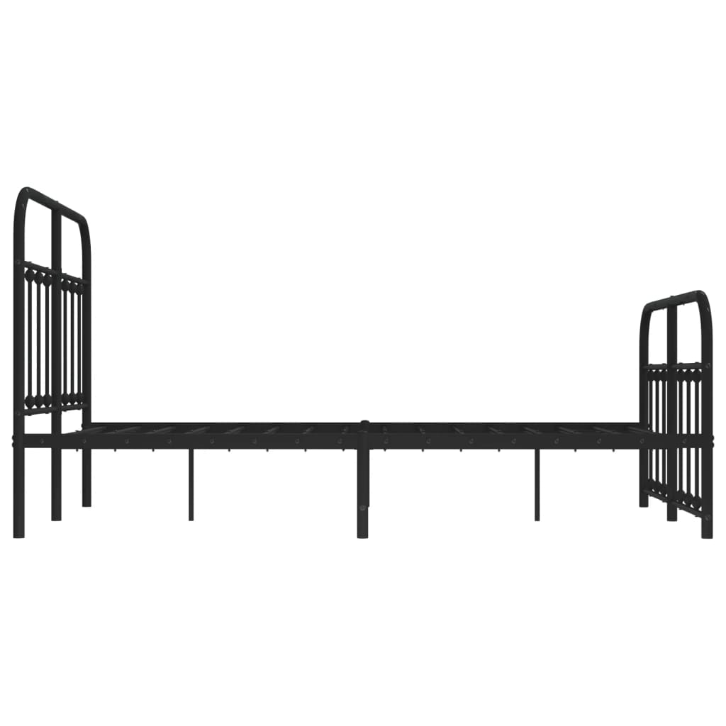 Bedframe met hoofd- en voeteneinde metaal zwart 120x200 cm is nu te koop bij PeponiXL, paradijselijk wonen!