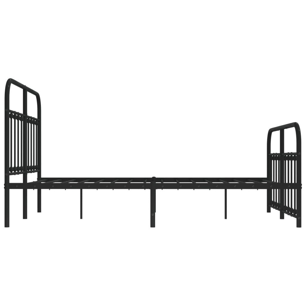 Bedframe met hoofd- en voeteneinde metaal zwart 140x200 cm is nu te koop bij PeponiXL, paradijselijk wonen!
