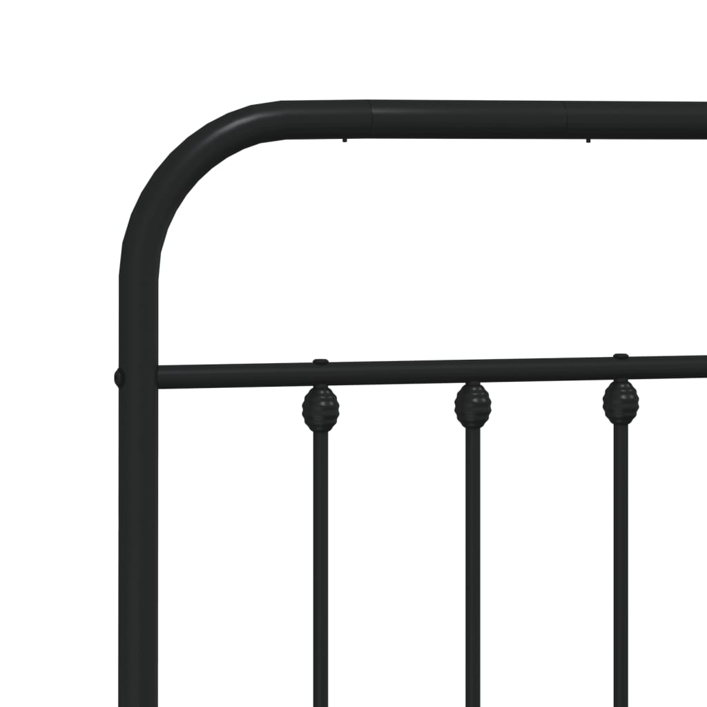 Bedframe met hoofd- en voeteneinde metaal zwart 140x200 cm is nu te koop bij PeponiXL, paradijselijk wonen!