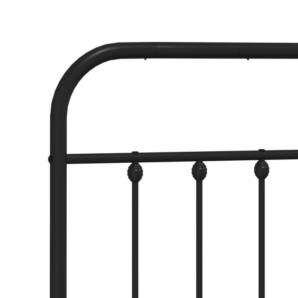 Bedframe met hoofd- en voeteneinde metaal zwart 183x213 cm is nu te koop bij PeponiXL, paradijselijk wonen!