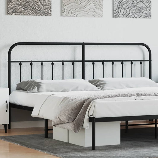 Vervangend hoofdbord metaal zwart 193 cm is nu te koop bij PeponiXL, paradijselijk wonen!