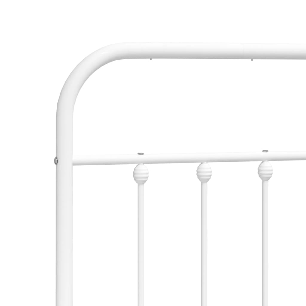Bedframe met hoofd- en voeteneinde metaal wit 183x213 cm is nu te koop bij PeponiXL, paradijselijk wonen!