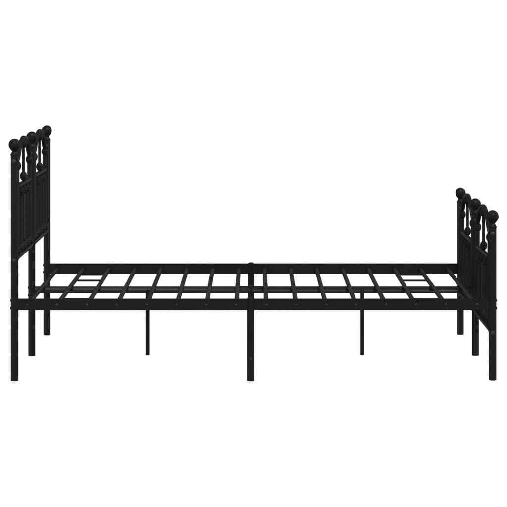 Bedframe met hoofd- en voeteneinde metaal zwart 120x190 cm is nu te koop bij PeponiXL, paradijselijk wonen!