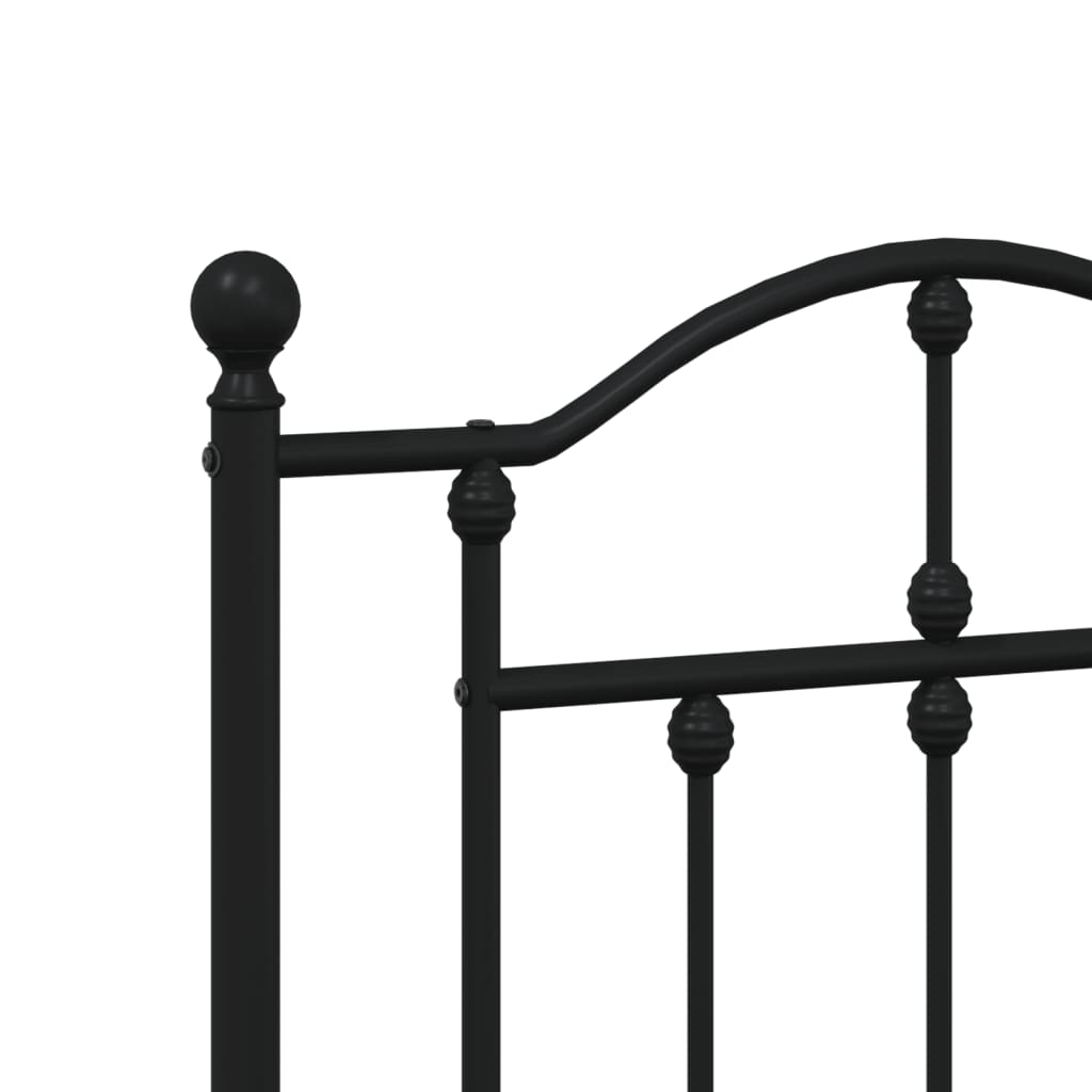 Bedframe met hoofd- en voeteneinde metaal zwart 120x190 cm is nu te koop bij PeponiXL, paradijselijk wonen!