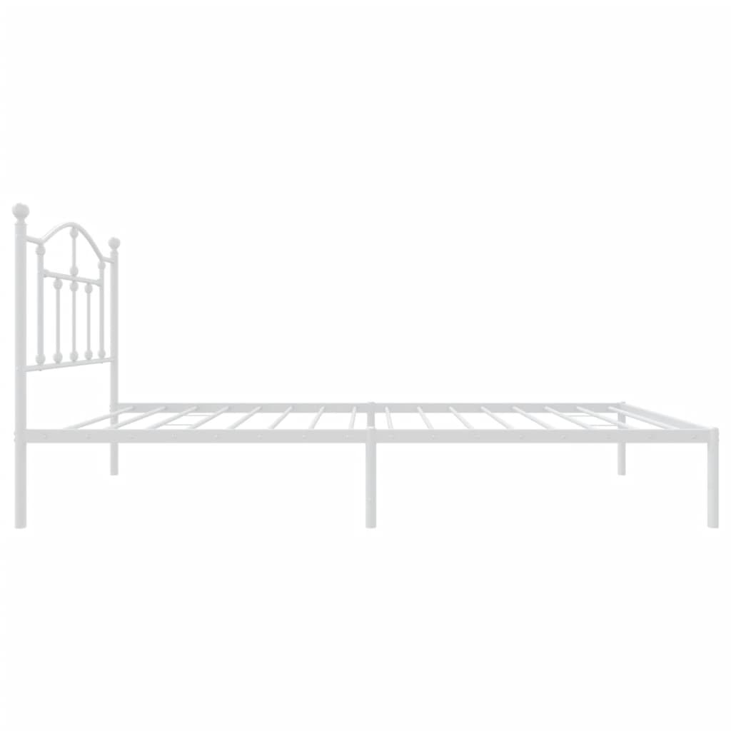 Bedframe met hoofdbord metaal wit 90x190 cm is nu te koop bij PeponiXL, paradijselijk wonen!
