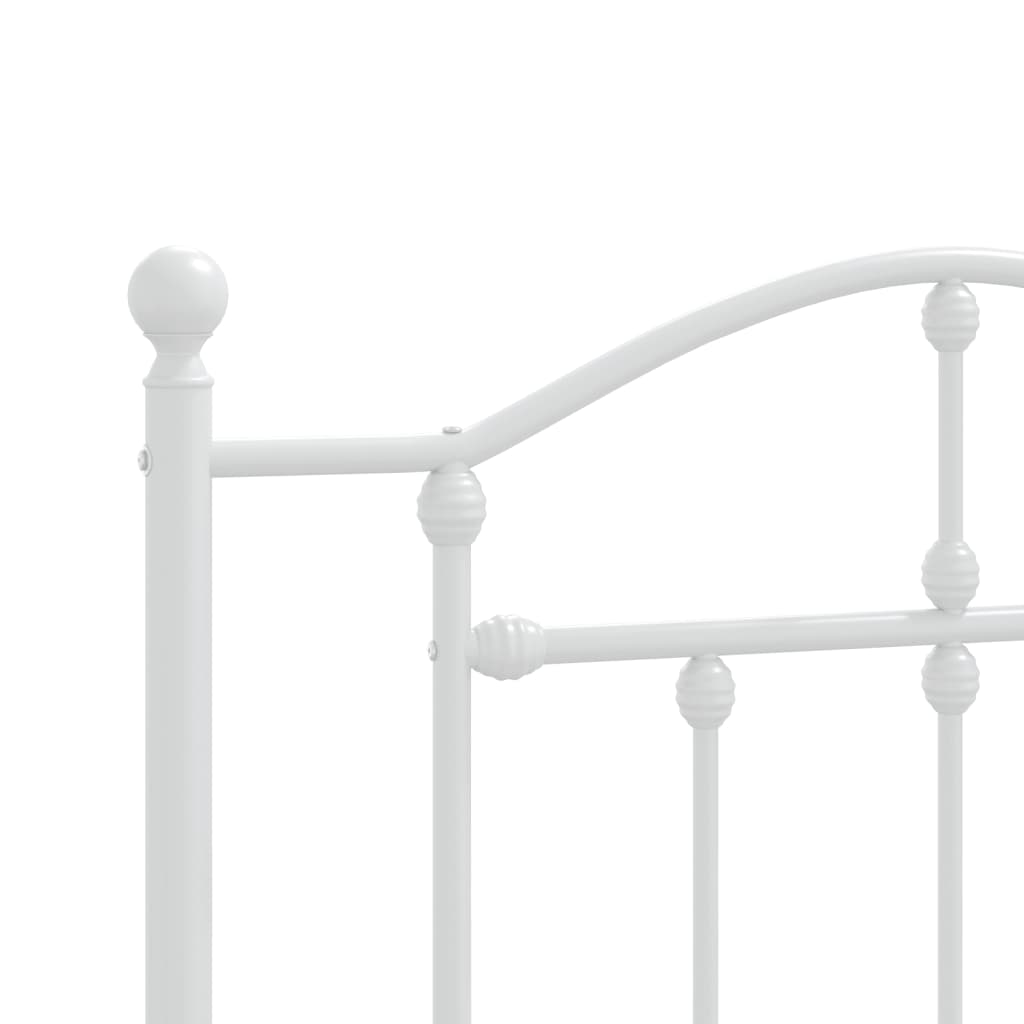 Bedframe met hoofd- en voeteneinde metaal wit 90x190 cm is nu te koop bij PeponiXL, paradijselijk wonen!
