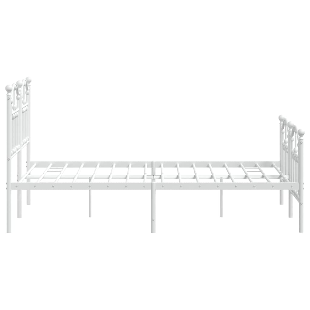 Bedframe met hoofd- en voeteneinde metaal wit 120 x 190 cm is nu te koop bij PeponiXL, paradijselijk wonen!