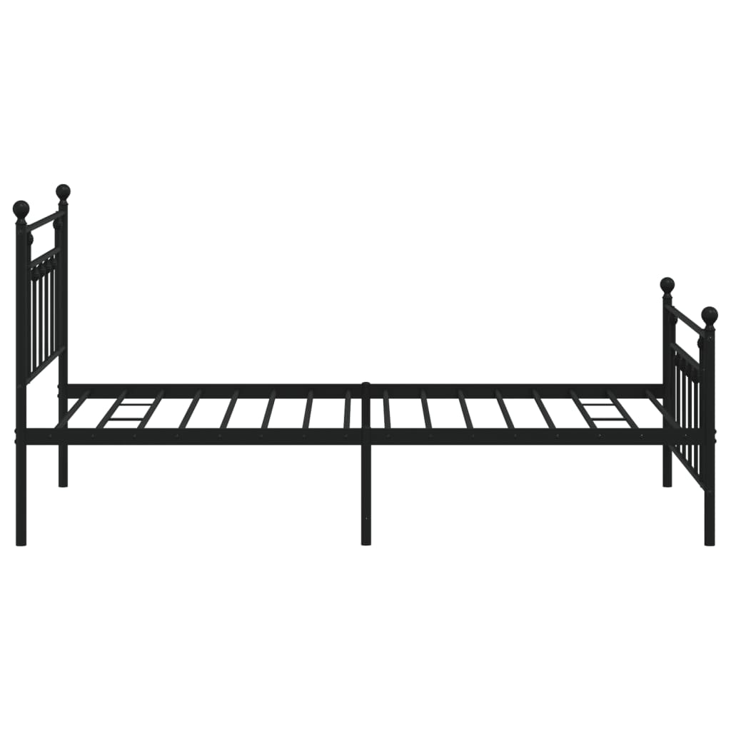 Bedframe met hoofd- en voeteneinde metaal zwart 107x203 cm is nu te koop bij PeponiXL, paradijselijk wonen!