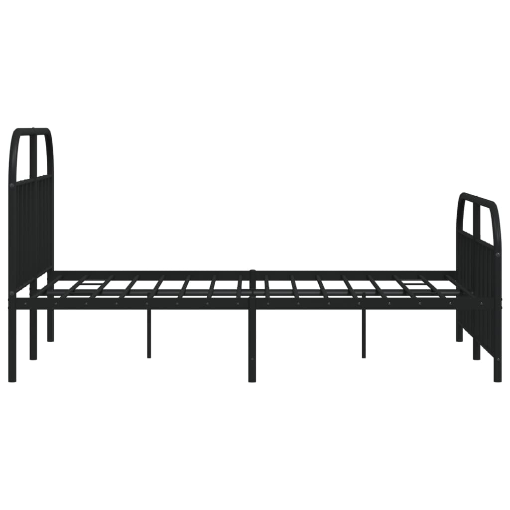 Bedframe met hoofd- en voeteneinde metaal zwart 140x200 cm is nu te koop bij PeponiXL, paradijselijk wonen!