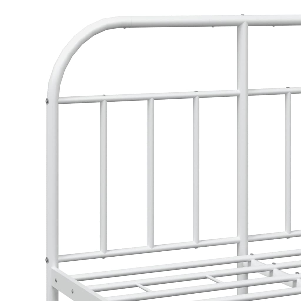 Bedframe met hoofd- en voeteneinde metaal wit 120 x 190 cm is nu te koop bij PeponiXL, paradijselijk wonen!