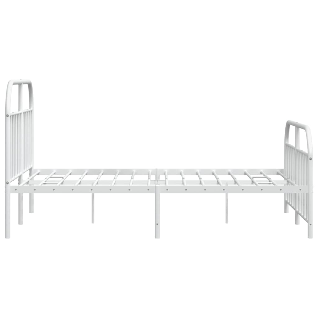 Bedframe met hoofd- en voeteneinde metaal wit 183x213 cm is nu te koop bij PeponiXL, paradijselijk wonen!