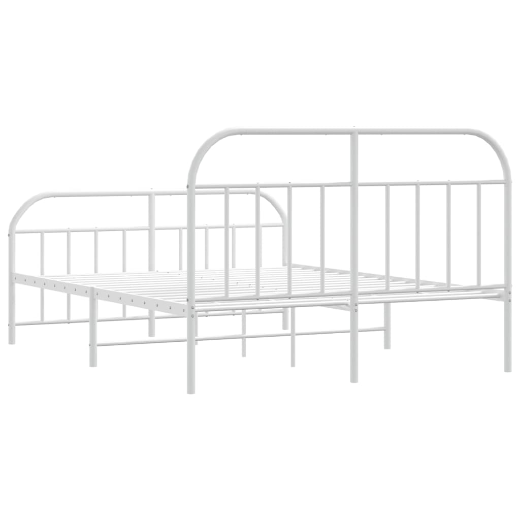 Bedframe met hoofd- en voeteneinde metaal wit 183x213 cm is nu te koop bij PeponiXL, paradijselijk wonen!