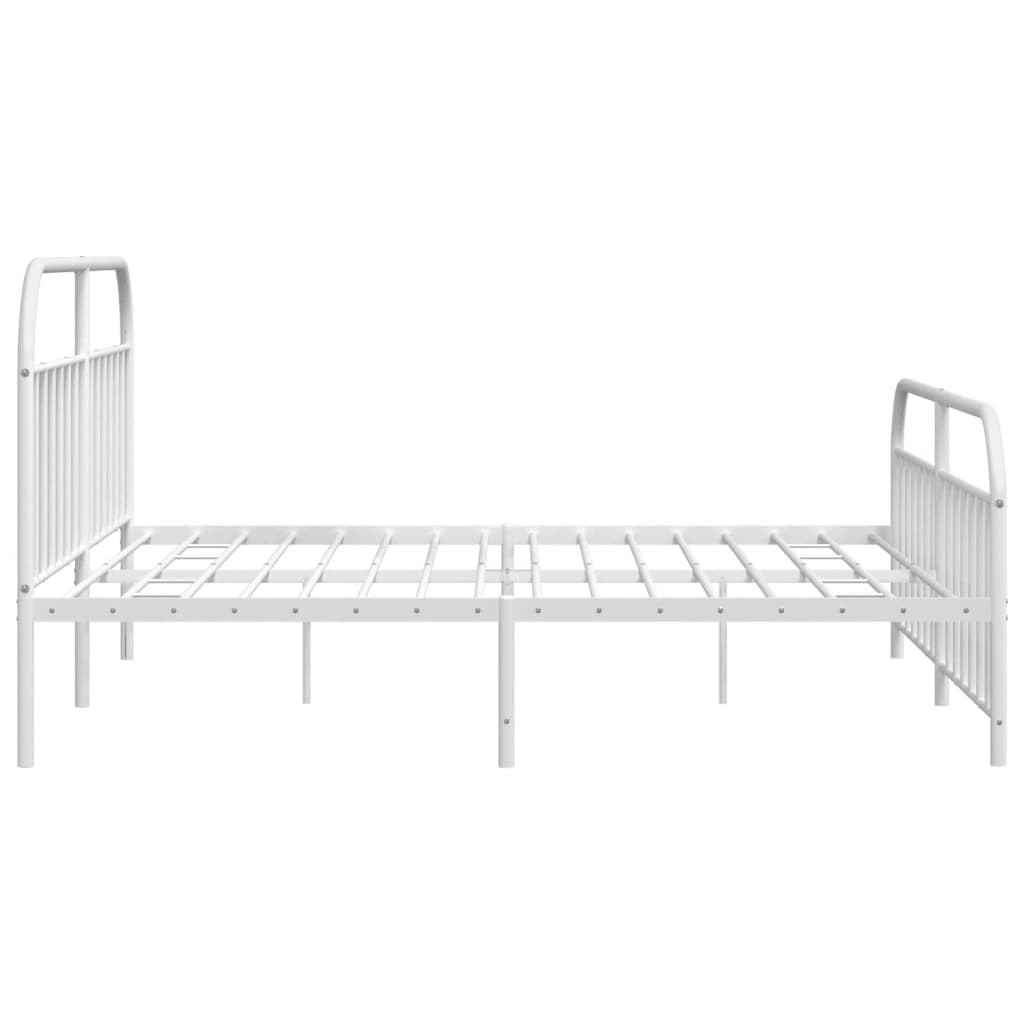 Bedframe met hoofd- en voeteneinde metaal wit 193x203 cm is nu te koop bij PeponiXL, paradijselijk wonen!