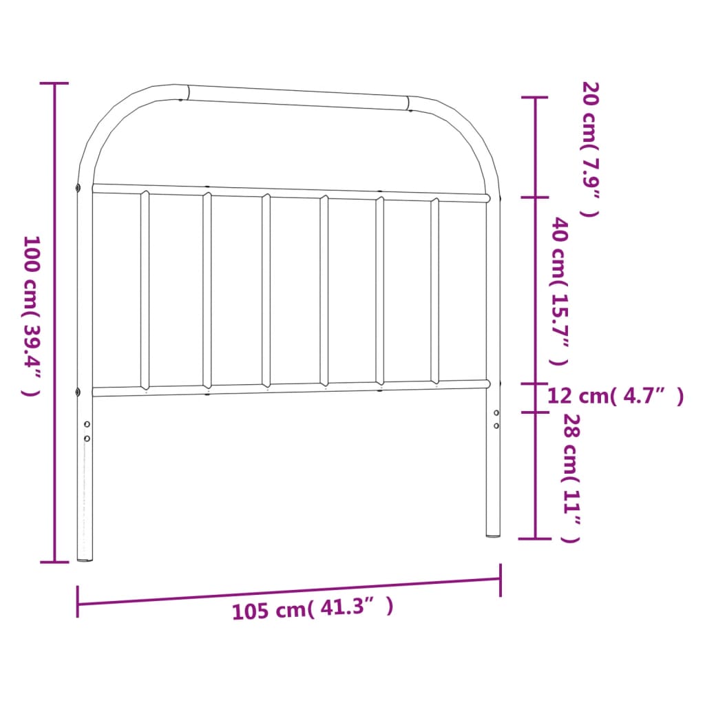 Vervangend hoofdbord metaal wit 100 cm is nu te koop bij PeponiXL, paradijselijk wonen!