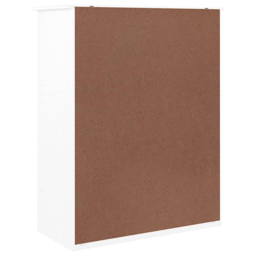 Schoenenkast ALTA 77x35x96 cm massief grenenhout wit is nu te koop bij PeponiXL, paradijselijk wonen!