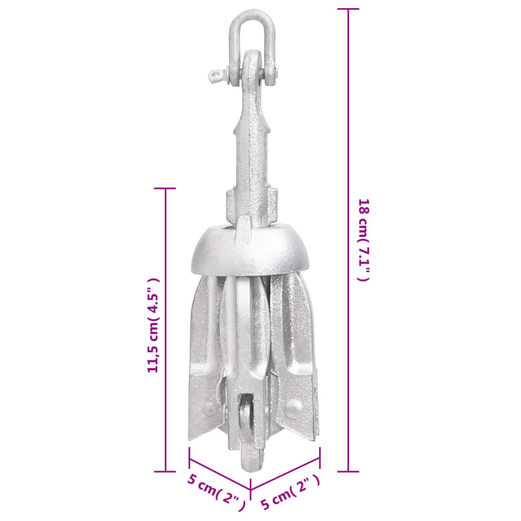 Anker inklapbaar 0,7 kg thermisch verzinkt gietijzer zilver is nu te koop bij PeponiXL, paradijselijk wonen!