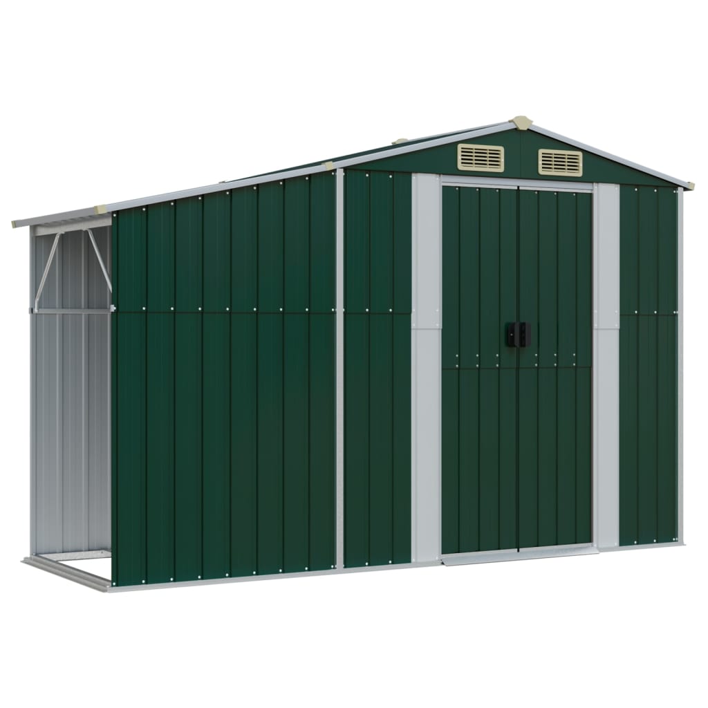 Tuinschuur 277x192,5x179 cm gegalvaniseerd staal groen is nu te koop bij PeponiXL, paradijselijk wonen!