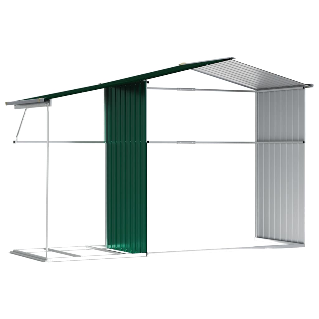 Tuinschuur 277x192,5x179 cm gegalvaniseerd staal groen is nu te koop bij PeponiXL, paradijselijk wonen!