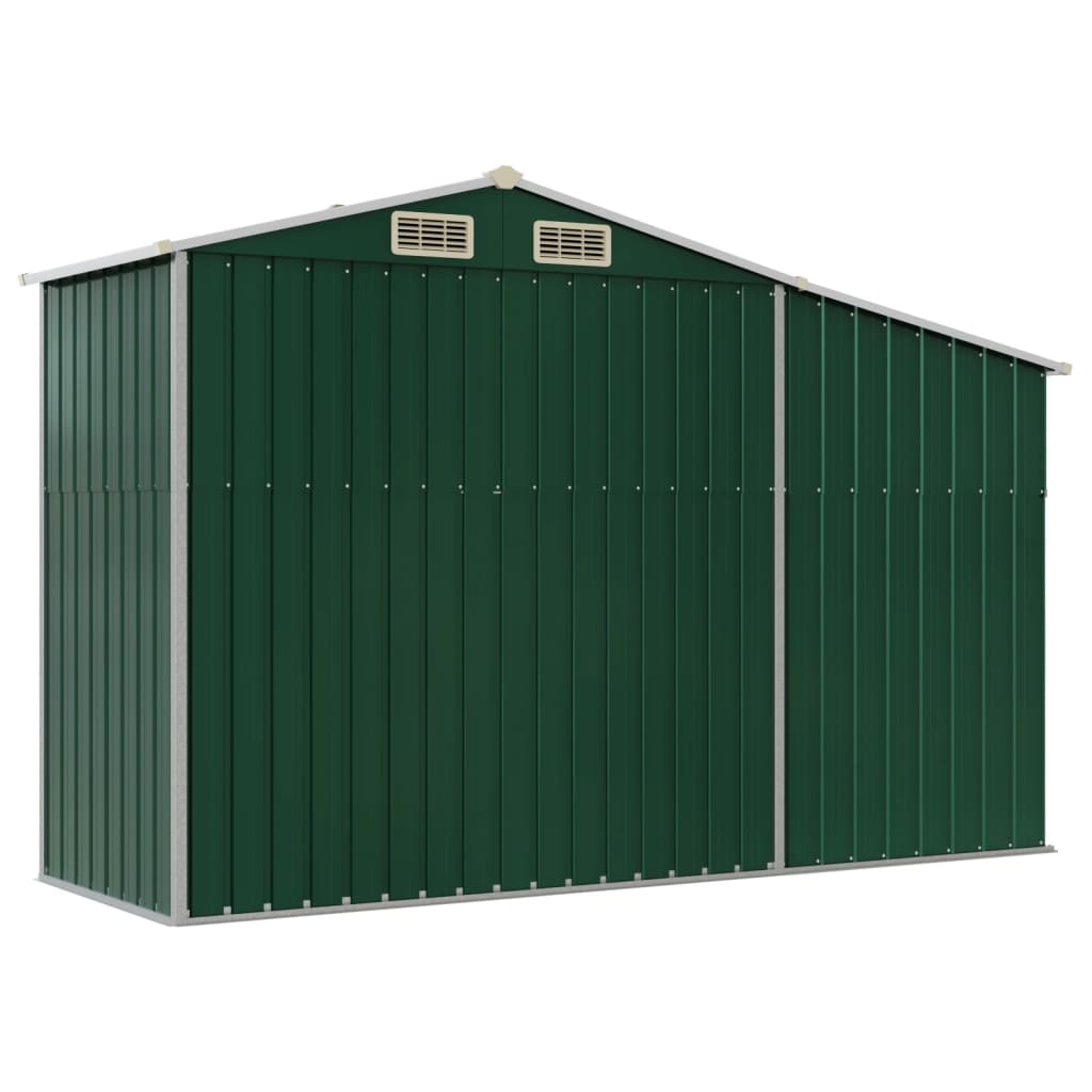 Tuinschuur 277x93x179 cm gegalvaniseerd staal groen is nu te koop bij PeponiXL, paradijselijk wonen!