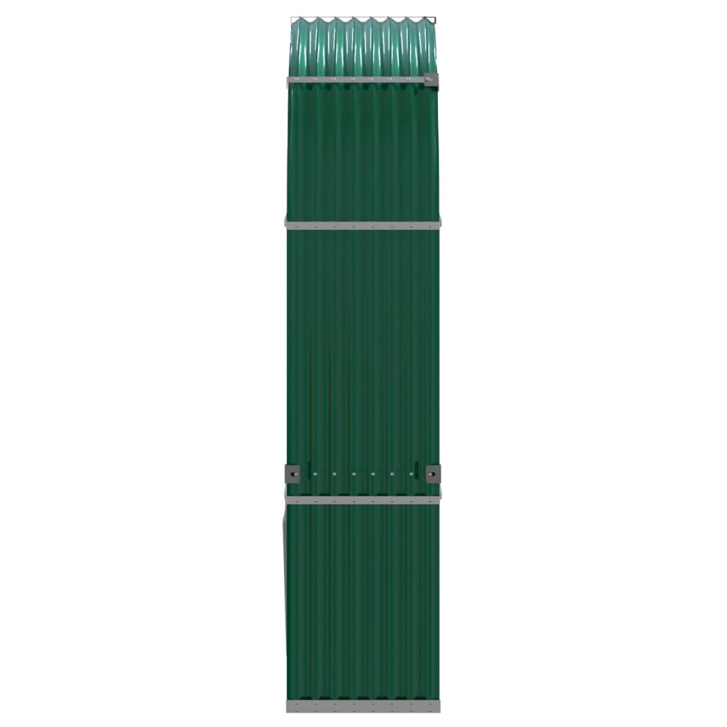 Haardhoutopslag 120x45x210 cm gegalvaniseerd staal groen is nu te koop bij PeponiXL, paradijselijk wonen!