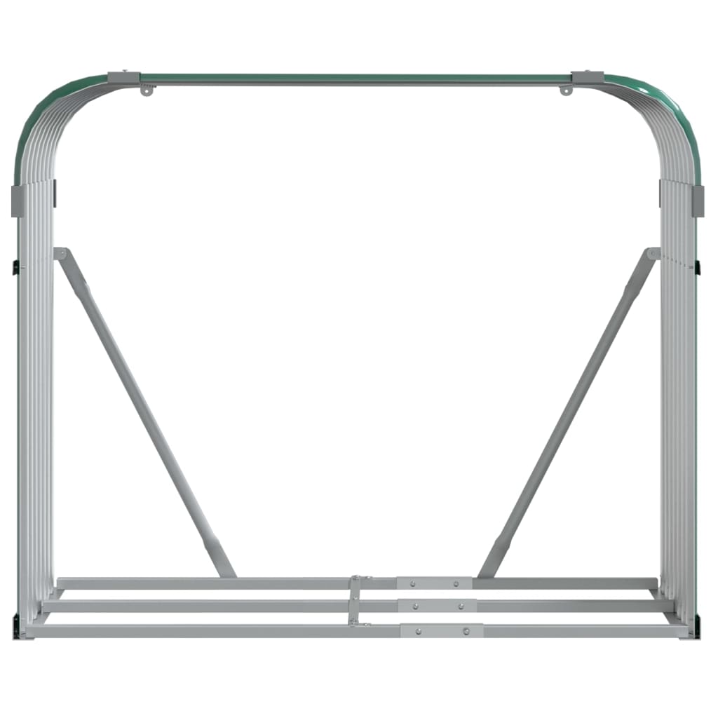 Haardhoutopslag 120x45x100 cm gegalvaniseerd staal groen is nu te koop bij PeponiXL, paradijselijk wonen!