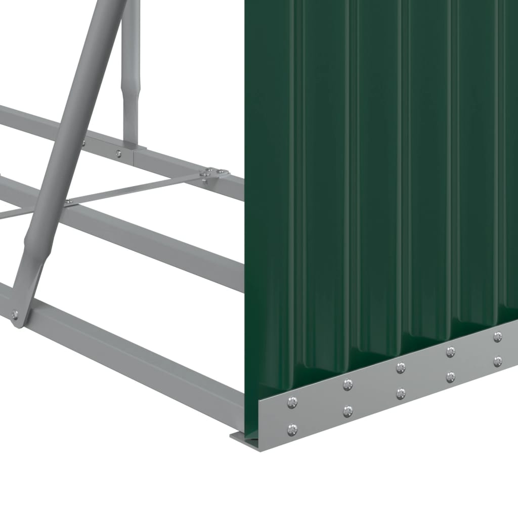 Haardhoutopslag 234x45x100 cm gegalvaniseerd staal groen is nu te koop bij PeponiXL, paradijselijk wonen!