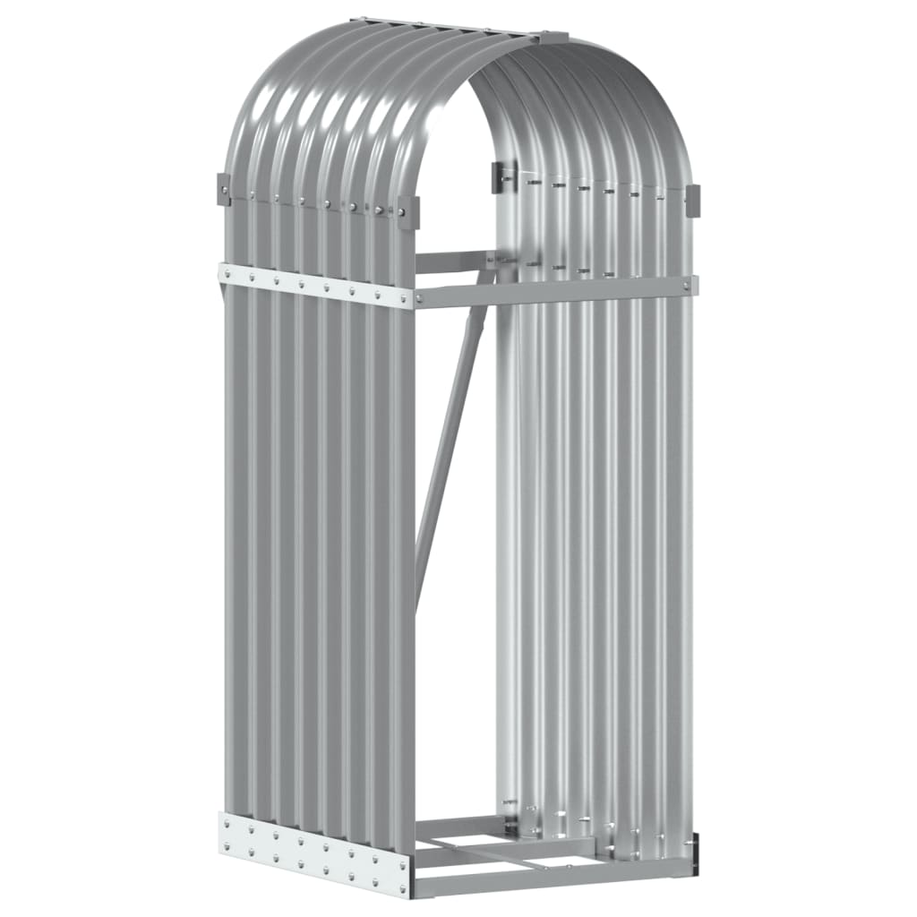 Haardhoutopslag 40x45x100 cm gegalvaniseerd staal lichtgrijs is nu te koop bij PeponiXL, paradijselijk wonen!