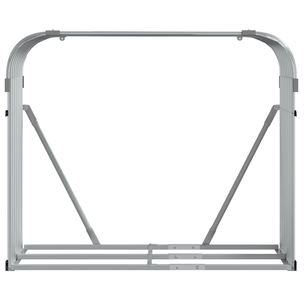 Haardhoutopslag 120x45x100 cm gegalvaniseerd staal lichtgrijs is nu te koop bij PeponiXL, paradijselijk wonen!