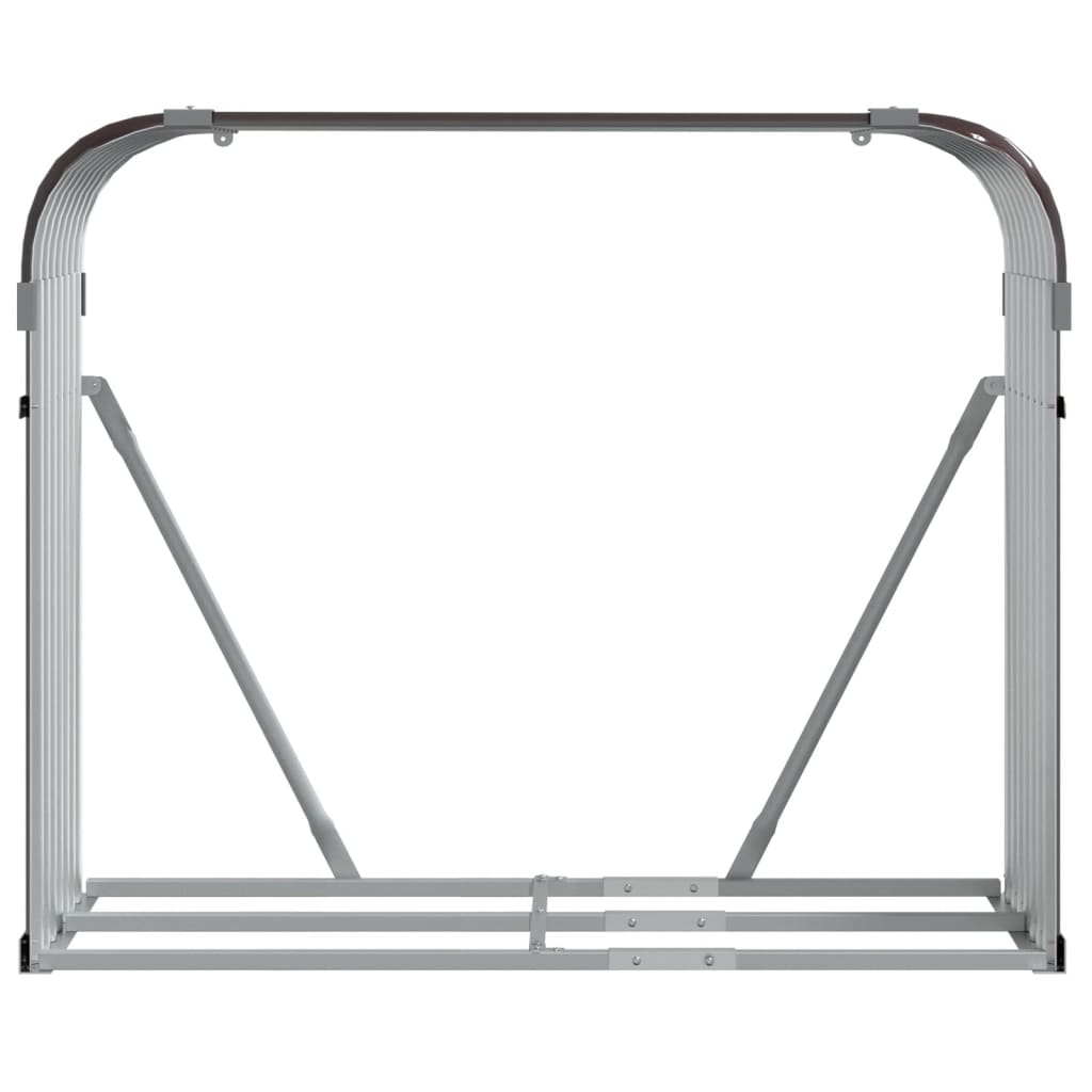 Haardhoutopslag 120x45x100 cm gegalvaniseerd staal bruin is nu te koop bij PeponiXL, paradijselijk wonen!