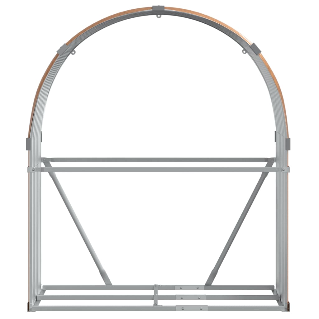 Haardhoutopslag 120x45x140 cm gegalvaniseerd staal houtlook is nu te koop bij PeponiXL, paradijselijk wonen!