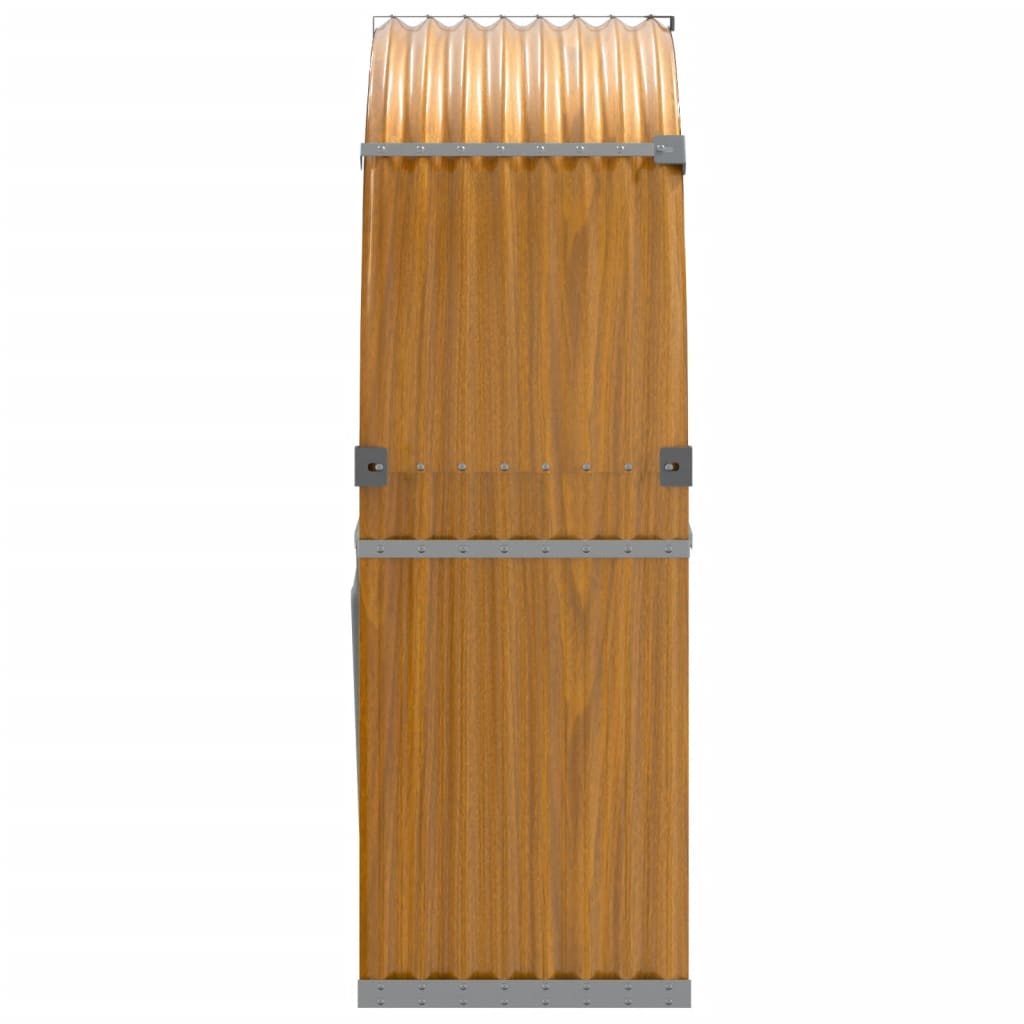 Haardhoutopslag 120x45x140 cm gegalvaniseerd staal houtlook is nu te koop bij PeponiXL, paradijselijk wonen!