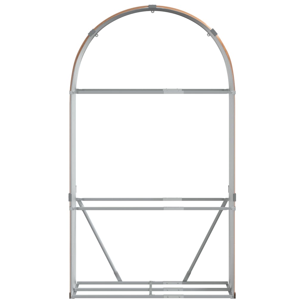 Haardhoutopslag 120x45x210 cm gegalvaniseerd staal houtlook is nu te koop bij PeponiXL, paradijselijk wonen!