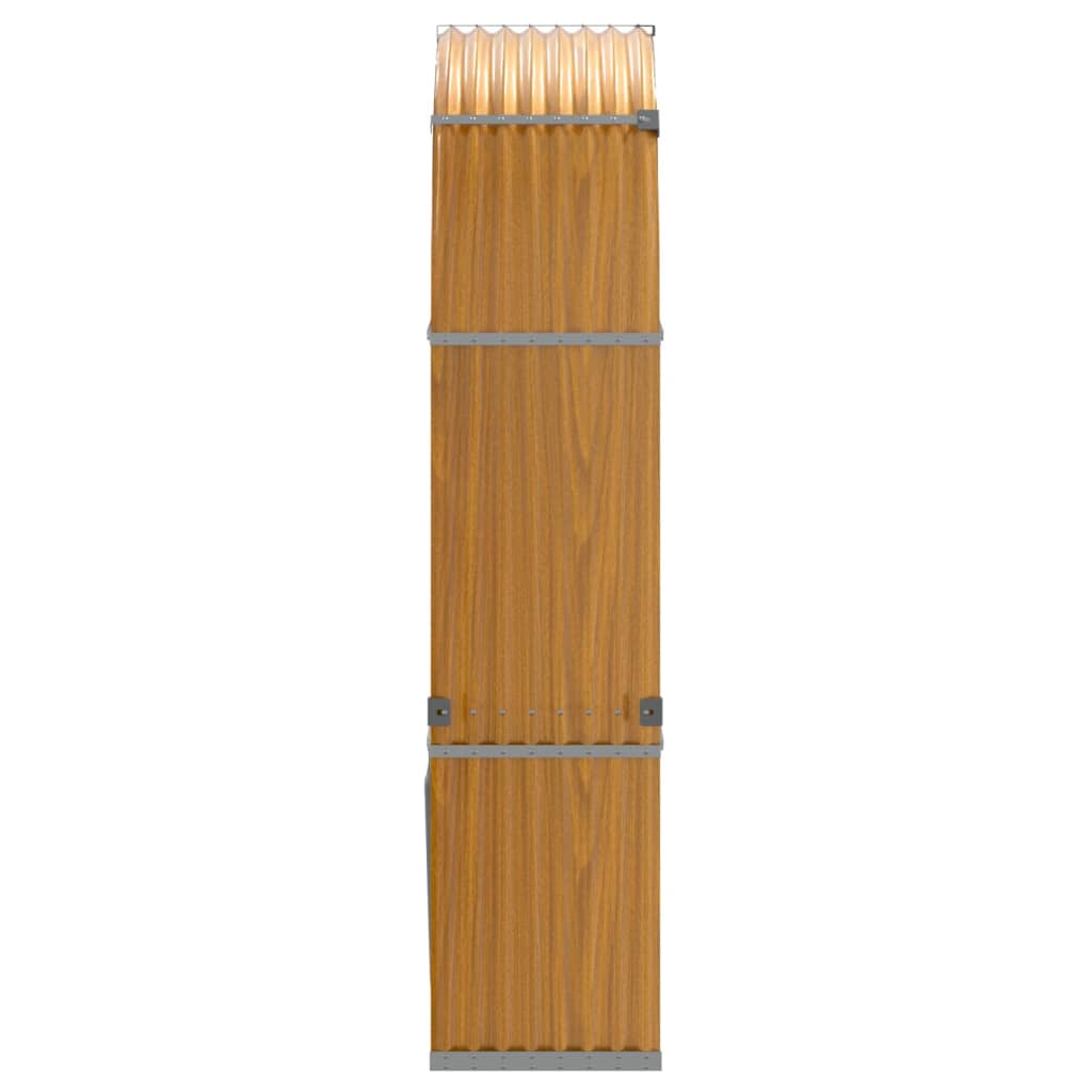 Haardhoutopslag 120x45x210 cm gegalvaniseerd staal houtlook is nu te koop bij PeponiXL, paradijselijk wonen!