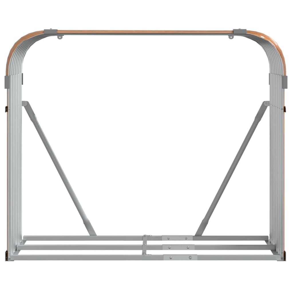 Haardhoutopslag 120x45x100 cm gegalvaniseerd staal houtlook is nu te koop bij PeponiXL, paradijselijk wonen!
