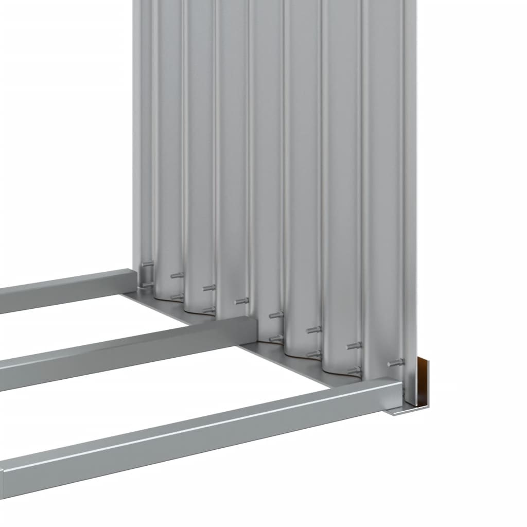 Haardhoutopslag 120x45x100 cm gegalvaniseerd staal houtlook is nu te koop bij PeponiXL, paradijselijk wonen!
