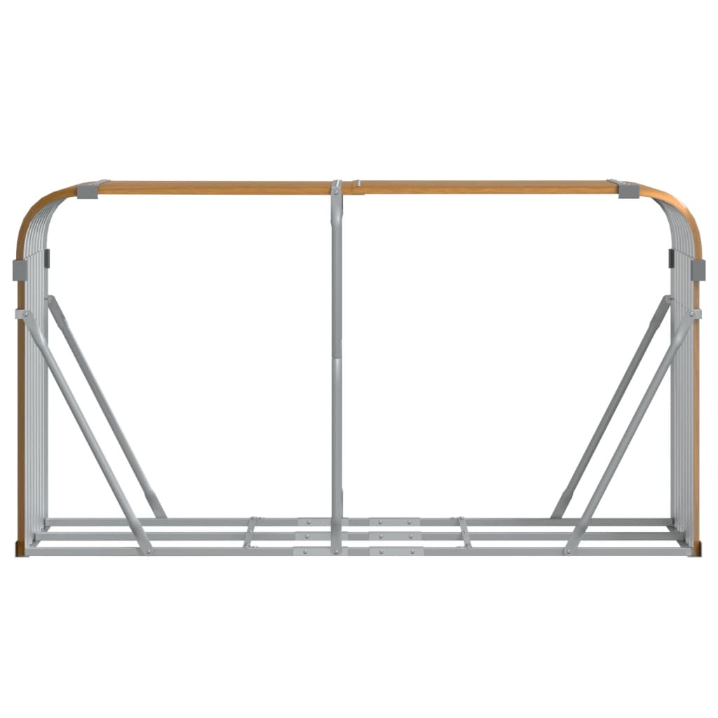 Haardhoutopslag 180x45x100 cm gegalvaniseerd staal houtlook is nu te koop bij PeponiXL, paradijselijk wonen!