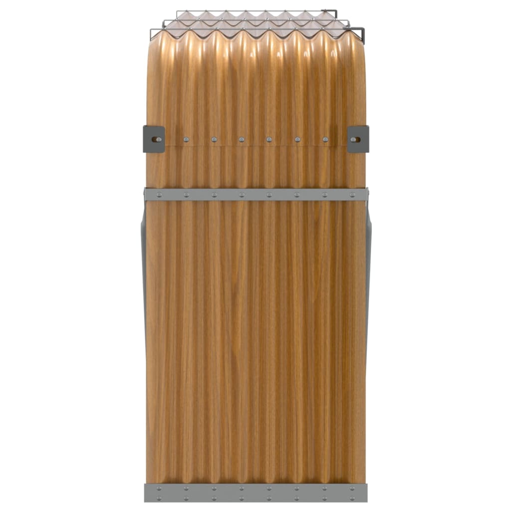Haardhoutopslag 180x45x100 cm gegalvaniseerd staal houtlook is nu te koop bij PeponiXL, paradijselijk wonen!