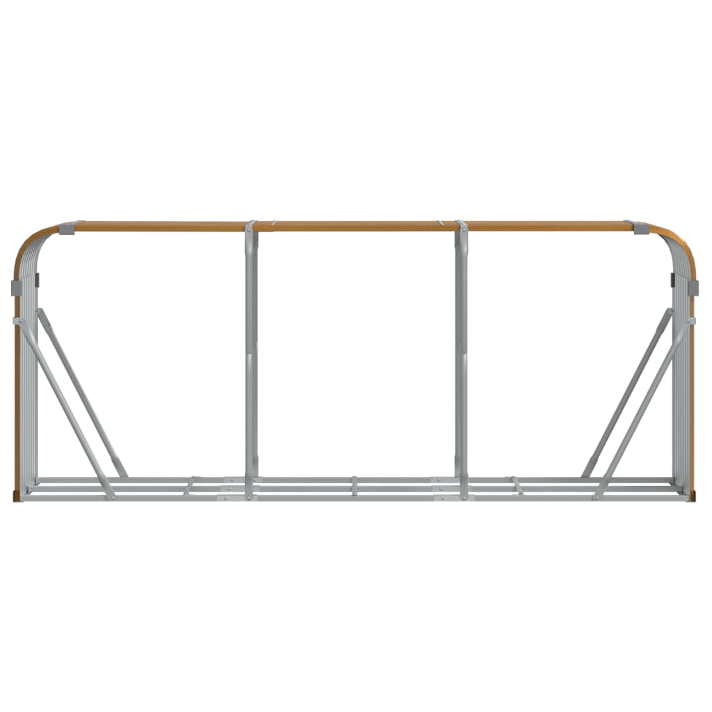 Haardhoutopslag 234x45x100 cm gegalvaniseerd staal houtlook is nu te koop bij PeponiXL, paradijselijk wonen!